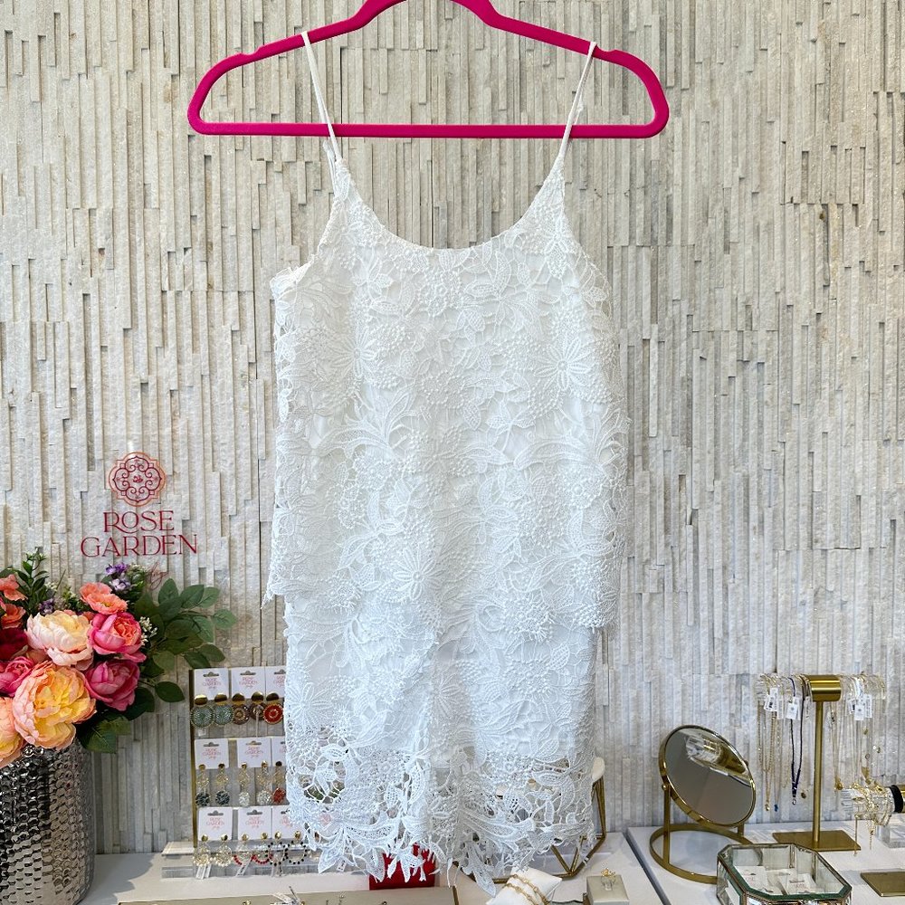 White floral Lace Romper
